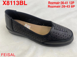Women's semi-boots, pumps FEISAL model X8113 BLACK size 36-41 (12P) and 39-43 (8P)