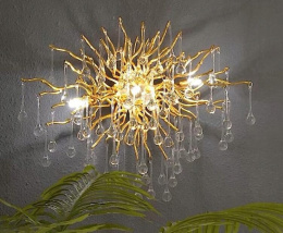 Wall lamp crystal icicles