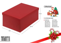 Świąteczne, kartonowe pudełka ozdobne na prezenty - ZESTAW 12 SZTUK