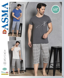 Men's 100% cotton pajamas - ASMA, model: 14307 (S-2XL)