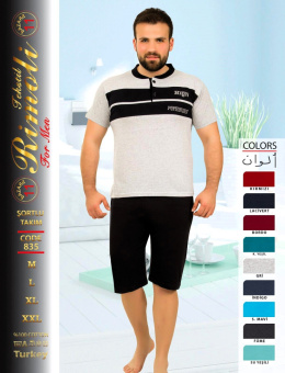 Men's 100% cotton pajamas - RIMOLI, model: 835 (M-2XL)