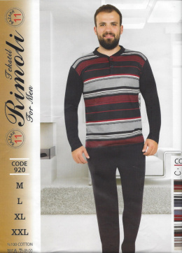 Men's 100% cotton pajamas - RIMOLI, model: 920 (M-2XL)