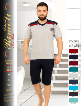 Men's 100% cotton pajamas - RIMOLI, model: 980 (M-2XL)