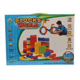 Constructive, colorful set of 3D blocks for children, age 3+